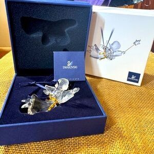 Swarovski crystalal angel ornament holiday gift Christmas home decor accent